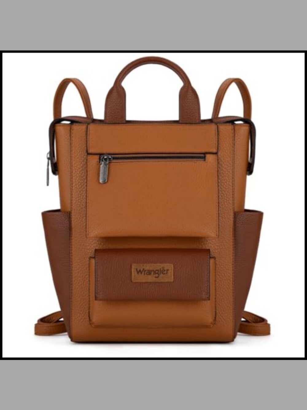 Vegan Leather Convertible Backpack Purse Anti-Theft Adjustable Strap